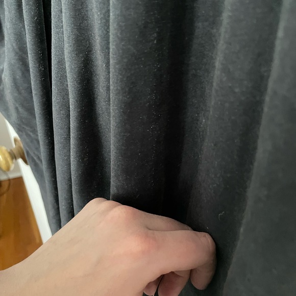 Sage green velour draped jumpsuit - Picture 6 of 11